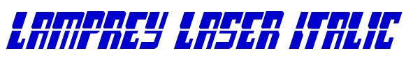 Lamprey Laser Italic font